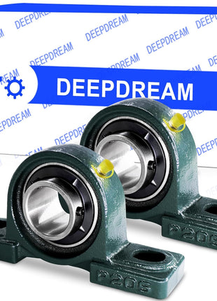 UCP205-16 Pillow Block Bearing 1 inch Shaft Pack of 2 Mounted Bearings p205 Cast Iron with 1 inch Bore, Self Alignment