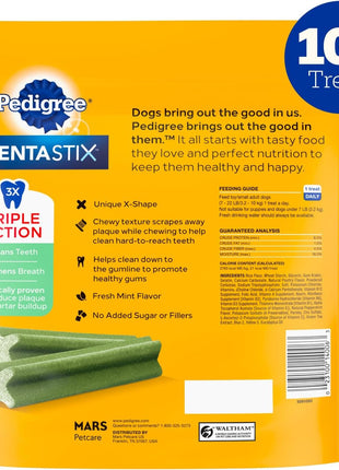 Pedigree Dentastix Dental Chews for Dogs, Small and Toy Breed Dog Treats, Fresh Flavor, 1.54 lb. Bag (102 Treats Total)