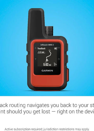 Garmin inReach Mini 2, Lightweight and Compact Satellite Communicator, Hiking Handheld, Orange - 010-02602-00 | Two-Way Iridium Messaging and Interactive Sos, Up to 14 Days and 30 Days Battery, 3.5 Oz, IPX7