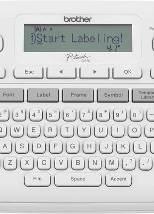 Brother P-Touch PTD220 Home/Office Everyday Label Maker | Prints TZe Label Tapes up to ~1/2 inch White