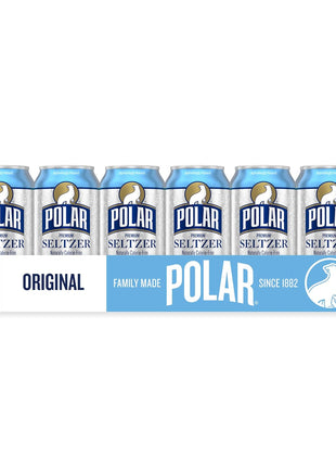 Polar Seltzer Water Original, 12 fl oz cans, 18 pack