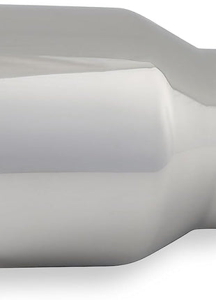 Flowmaster 15365 Exhaust Tip - 4.00 in. Rolled Angle Polished SS fits 2.50 in. Tubing - Clamp On