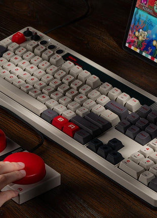 8BitDo Retro 108 Mechanical Keyboard with 108 Keys and Integrated Numpad, Bluetooth/2.4G/USB-C Hot Swappable Wireless Gaming Keyboard for Windows and Android - N Edition