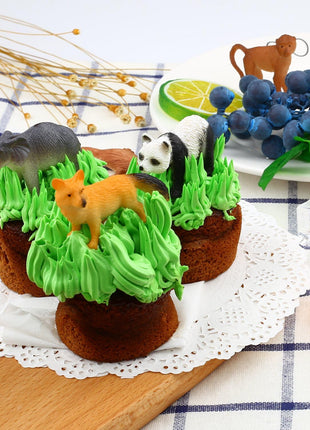 54 Piece Animal Figures for Kids, Safari Jungle Animal Figurines | Realistic animal figures for sensory bins, school learning, jungle party favors, cupcake toppers, classroom rewards