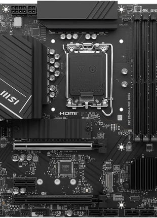MSI PRO B660M-A WiFi ProSeries Motherboard (mATX, 12th Gen Intel Core, LGA 1700 Socket, DDR5, PCIe 4, 2.5G LAN, M.2 Slots, Wi-Fi 6)
