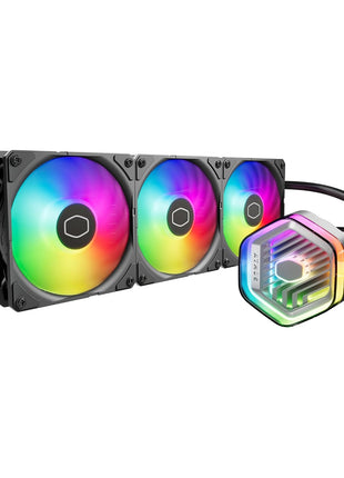 Cooler Master 360 Atmos Performance-Driven Close-Loop AIO Liquid Cooler, R9|Ultra 9, Dual Chamber aRGB Pump, 360 Radiator, Sickleflow Edge PWM Fans, AM5|4, Intel LGA 1851|1700 Platform