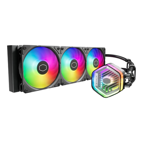 Cooler Master 360 Atmos Performance-Driven Close-Loop AIO Liquid Cooler, R9|Ultra 9, Dual Chamber aRGB Pump, 360 Radiator, Sickleflow Edge PWM Fans, AM5|4, Intel LGA 1851|1700 Platform