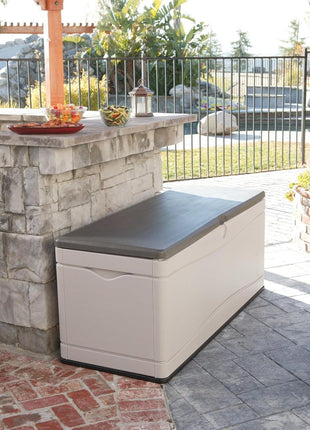 Lifetime 60012 Extra Large Deck Box, 130 Gallon, Desert Sand/Brown