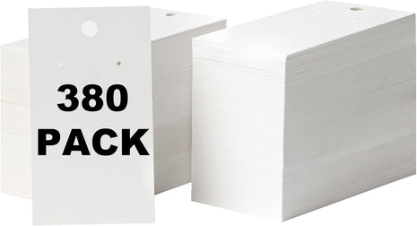380 Pack Earring Cards - Earring Display Cards - Display Earring Card - Custom Earring Cards For Earring Display - Hanging Earrings - Bulk Earring Cards - 2 x 3.5 Inches - White (Pack of 380)