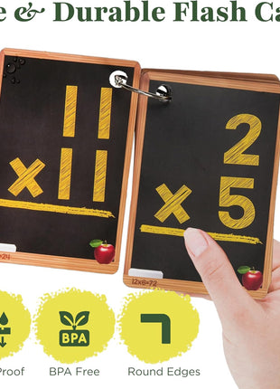 Star Right Math Flash Cards Set of 4 - Addition, Subtraction, Multiplication, Division with 4 Rings - 208 Cards for Kids Ages 6 and Above - Flash Card from 1st to 4th Grade