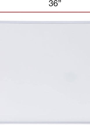 Universal Melamine Dry Erase Board, 36 X 24 Inches Satin-Finished Aluminum (43623)