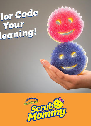 Scrub Daddy Scrub Mommy Sponges   Dish Scrubber + Non Scratch Cleaning Sponges Kitchen, Bathroom + Multi Surface Safe   Dual Sided Dish Sponges for Scrubbing   Online Exclusive (3 Count)