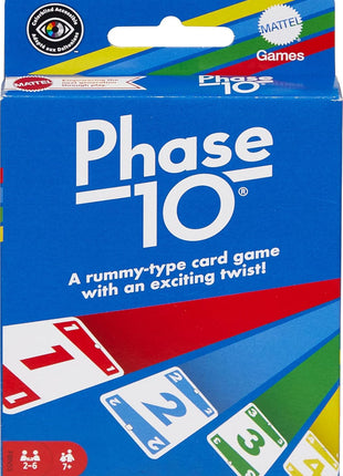 Mattel Games Phase 10 Card Game with 108 Cards, Great Game for Kids, Family or Adult Game Night, Ages 7 Years and Older