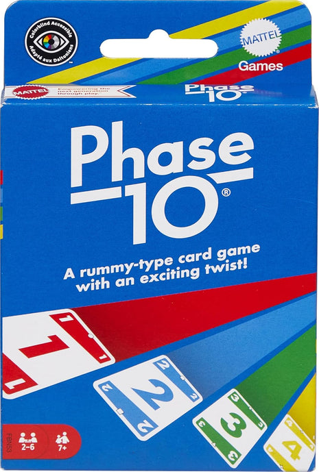 Mattel Games Phase 10 Card Game with 108 Cards, Great Game for Kids, Family or Adult Game Night, Ages 7 Years and Older