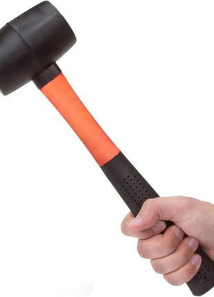 Edward Tools Rubber Mallet Hammer 16 oz - Durable Eco-friendly Rubber Hammer Head for Camping, Flooring, Tent Stakes, Woodworking, Soft Blow Tasks without Damage - Ergonomic Grip Handle