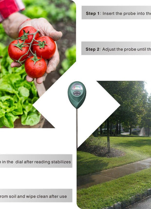 XLUX Soil Moisture Meter, Plant Water Monitor, Hygrometer Sensor for Gardening, Farming, Indoor and Outdoor Plants, No Batteries Required