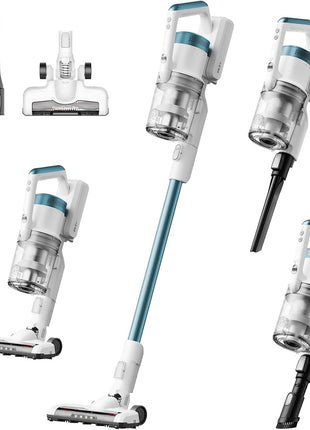 Eureka RapidClean Pro 250W Tangle-Free Cordless Stick Vacuum, NEC280TL | Lightweight 5.3 lbs, Up to 40 Mins, 3 Power Modes, LED Headlights, Tangle-Free Brushroll, for Pet Hair, Hard Floors & Carpets
