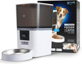 Geeni 6L Smart Pet Feeder with Camera, 1080p HD, Night Vision, Two-Way Audio, Pre-Recorded Messages, WiFi Enabled, Voice Control with Alexa & Google Home, Automatic Cat & Dog Food Dispenser, White