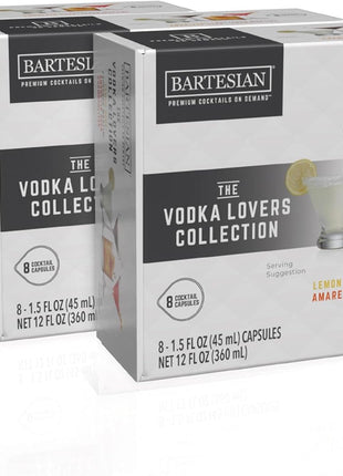 Bartesian 24-Pack Vodka Lovers Favorites Collection for Cocktail Machine  - Home Bar Mixology Cocktails Mix Pod Capsule Set To Use With the Bartesian Cocktail Drink Maker Machine
