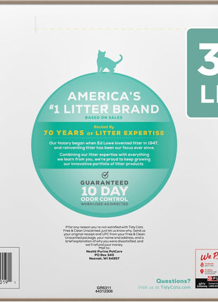 Purina Tidy Cats Free and Clean Unscented Cat Litter - 38 lb. Box