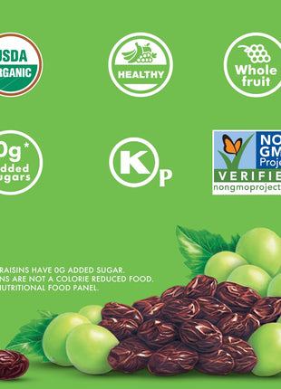 Sun-Maid Organic California Sun-Dried Raisins - 32 oz Resealable Bag - Organic Dried Fruit Snack for Lunches, Snacks, and Natural Sweeteners