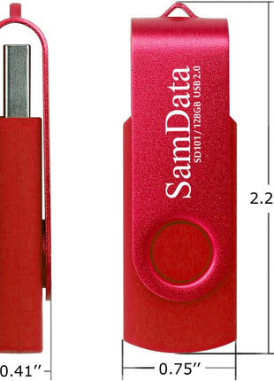 SamData 8GB USB Flash Drives 2 Pack 8GB Thumb Drives Memory Stick Jump Drive with LED Light for Storage and Backup (2 Colors: Black Blue)