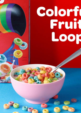 Kellogg's Froot Loops Original Giant Size Breakfast Cereal 23 oz | Good Source of Fiber, 15g Whole Grains