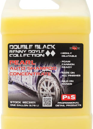 P&S Professional Detail Products Pearl Auto Shampoo – High-Foaming, pH-Balanced Car Wash Soap, Biodegradable, Safe for All Finishes, Lemon Scent, Foam Cannon & Bucket Wash - 1 Gallon