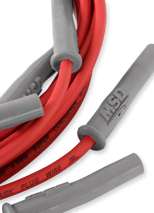 MSD 32739 Super Conductor Spark Plug Wire Set, Red