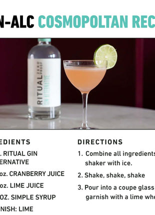 RITUAL ZERO PROOF Gin Alternative | Award-Winning Non-Alcoholic Spirit | 25.4 Fl Oz (750ml) | Zero Calories | Sustainably Made in USA | Make Delicious Alcohol Free Cocktails