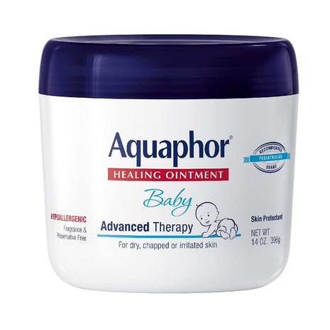 Aquaphor Baby Healing Ointment for Diaper Rash and More, 14 OZ | Baby Skin Protectant with Petrolatum for Chapped or Dry Skin, Drool Rash and Diaper Rash, Hypoallergenic, Fragrance Free