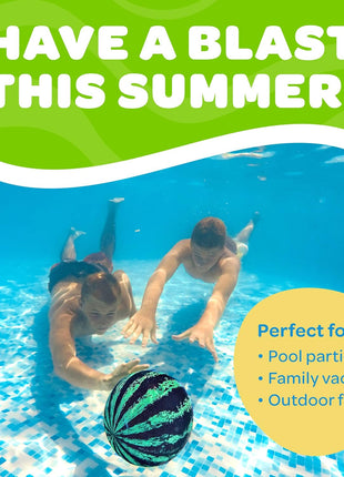 Watermelon Ball – Cool Underwater Pool Toy for Teen Boys, Girls, Men & Women. Great Gifts for Swimming, Diving & Backyard Games. Best for Birthday Presents, Spring Vacation & Summer Family Fun.