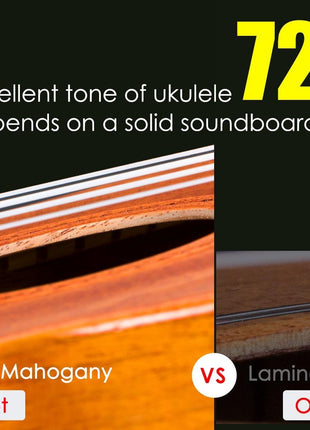 Ukulele, AKLOT Concert Ukelele Solid Mahogany 23 inch for Professional Beginners Adults Kit with Free Online Lesson and Uke Accessories