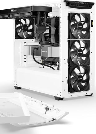 be quiet! Shadow Base 800 DX White ARGB – ATX Mid-Tower Gaming PC Case, High Airflow Design, Tempered Glass, E-ATX Support, 420mm Radiator Ready – BGW62