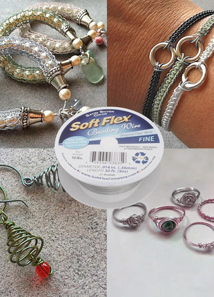 Soft Flex 21 Strand Beading Wire - Fine 0.14 Diameter - 30 Feet Design Wire - Satin Silver
