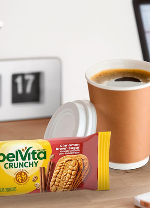 belVita Breakfast Bars Biscuits, Cinnamon Brown Sugar, Value Pack, 12 Packs (4 Biscuits Per Pack)