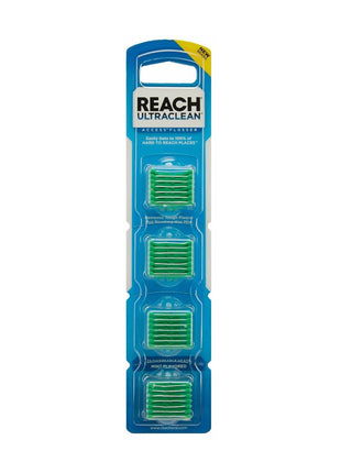 REACH Ultraclean Access Flosser Refill Heads, Mint, Plaque Remover for Teeth, Shred Resistant, for Hard to Reach Areas, Oral Care, PFAS Free, for Adults & Kids, 1 Pack, 28 Count