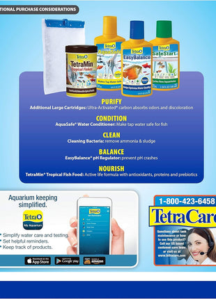 Tetra Whisper IQ Power Filter, 175 GPH, with Stay Clean Technology, 30 Gallons