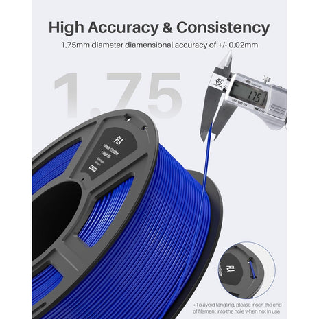 ELEGOO PLA Filament 1.75mm Black 1KG, 3D Printer Filament Dimensional Accuracy  0.02mm, 1kg Spool(2.2lbs) Fit Most FDM 3D Printers