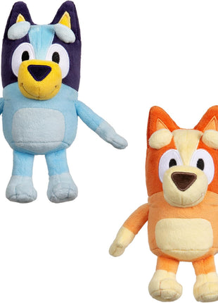 Bingo & Bluey Plush Toys 2-Pack, Soft Deluxe Fabric, Embroidered | Cuddly stuffed animals for show time, story time, or naps; Bluey toys for preschoolers and fans ages 3+