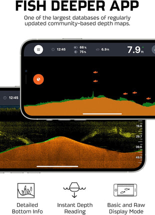 Deeper Start Fish Finder - Portable and Depth Finder for Recreational Fishing from Dock, Shore, Bank or Kayak | Castable Deeper Smart Sonar with Free User Friendly App