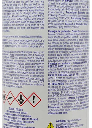 Permatex 27828 Body Shop Heavy Duty Headliner and Carpet Adhesive, 16.75 oz Aerosol Can