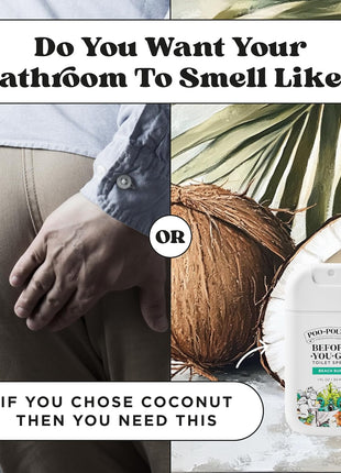 Poo-Pourri Before-You-Go Pocket Toilet Spray, Travel Essentials, Beach Bum, 1 Fl Oz, Up to 50 Uses, On-The-Go Bathroom Odor Deodorizer with Essential Oils, TSA Approved Size, Coconut Orchid Scent