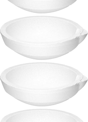 QWORK Ceramic Crucible Bowl, 4 Pcs Quartz Melting Dishes Pot for Melting Casting Refining Gold Silver Brass Alloy, 250g