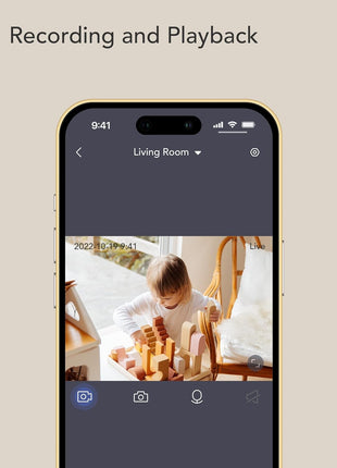nooie Baby Monitor WiFi Smartphone, Baby Monitor with Camera and Audio 2.4GHz, Motion and Sound Detection, 2K HD Night Vision, Two-Way Audio, SD or Cloud Storage, Compatible with Alexa and Google