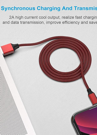 [Apple MFi Certified] 6Pack 3/3/6/6/6/10 FT iPhone Charger Nylon Braided Fast Charging Lightning Cable Compatible iPhone 14 Pro/13 mini/13/12/11 Pro MAX/XR/XS/8/7/Plus/6S/SE/iPad