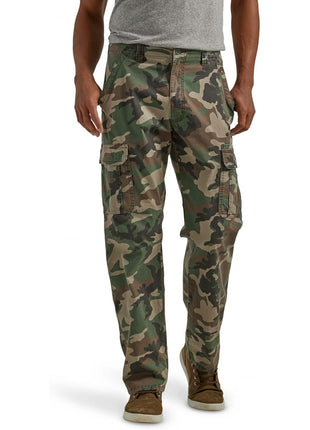 Wrangler Authentics Men's Relaxed Fit Stretch Cargo Pant, Black, 32W x 32L