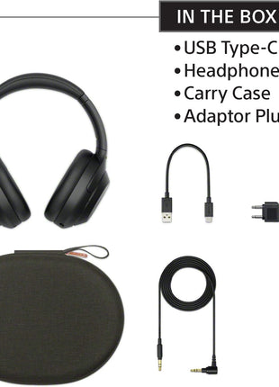 Sony WH-1000XM4 Wireless Premium Noise Canceling Overhead Headphones with Mic for Phone-Call and Alexa Voice Control, Black WH1000XM4