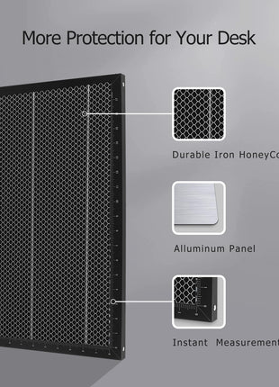YOOPAI Honeycomb Laser Bed 500x500mm Honeycomb Working Table with Aluminum Panel for Laser Cutter Engraver Accessories, Desktop Protection, Fast Heat and Smoke Dissipation 19.68 inchx19.68 inch