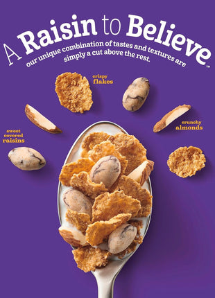 Raisin Nut Bran Cereal, High Fiber Cereal, Made with Whole Grain, 20.8 oz